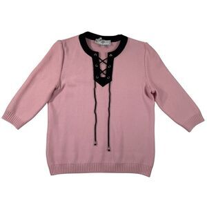 St. John Sport Womens Petite/Small Pink Knit Long Sleeve Top